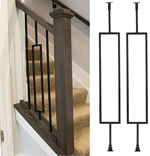 100cm 110cm 1200cm 130cm 140cm 150cm High Metal Railing Spindles, 1/ 2/ 5/ 10 Pcs Stairs Banister Modern Decor, for Home, Garden Wall, Double Panel Villa Landing Fence Post, Modern Balusters Posts
