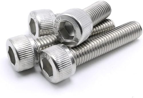 M2 Zylinderschrauben mit Innensechskant, Edelstahl, 100 Stück (M2 x 22 mm)