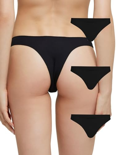 POMPEA 3 Pezzi Slip Brasiliana Donna in Cotone, Intimo Donna Seamless