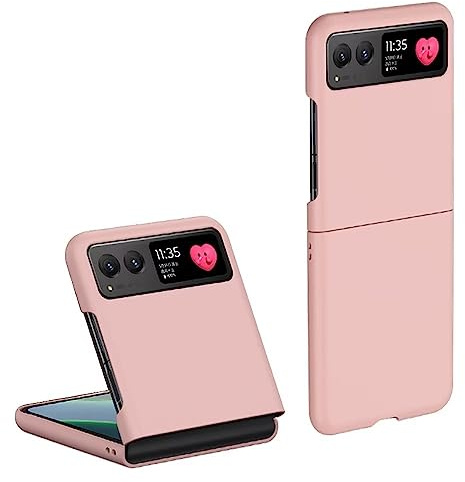 Topme Coque de téléphone Hard Skin pour Motorola Moto Razr 40 6.9, Manchon de Protection Antichoc en Polycarbonate - Rose