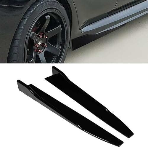 SCITOO Glossy Black Side Skirts for Cars Body Kit 31 x 4 x 3 Fits for Universal ABS Side Skirt