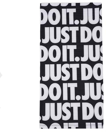 Nike Classic Neck Wrap Multifunktionstuch Schlauchtuch Running Training Fitness Sport Bandana Halswärmer leicht atmungsaktiv, Black/White, One Size