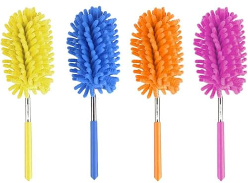 Feather Duster Microfibre Feather Duster Extendable Duster Telescopic Feather Duster Microfibre Telescopic Washable Feather Duster Dusting Brush Duster Dusting Brush Pole Cleaning Brush (Pack of 1)