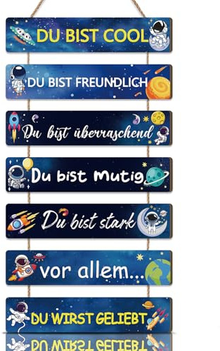 KAIRNE Planeten Astronaut Weltraum Wandbild Kinderzimmer Jungen Wanddeko