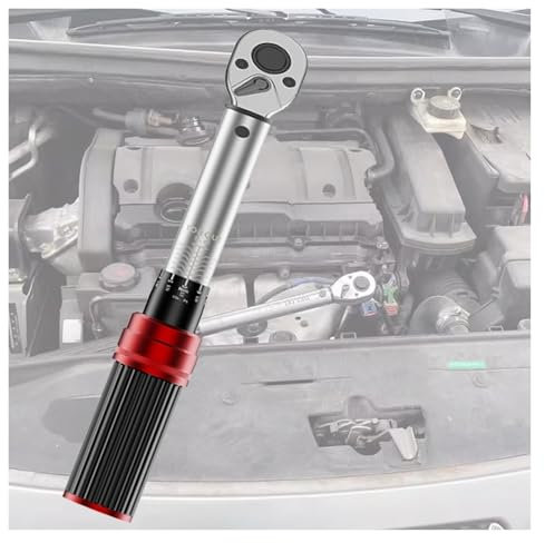 Clé dynamométrique Clé dynamométrique 1/2 entraînement, clé dynamométrique réglable de 5 à 400 Nm avec poignée ergonomique antidérapante, clé à engrenages de précision de 3 % pour les travaux automobi