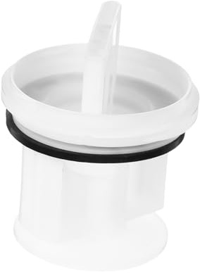 OSALADI Plastic Drain Seal Plug Washing Machine Drain Filter White Abs Plastic Sturdy Construction Clog Prevention for Laundromats and Hotels