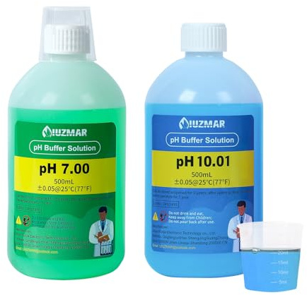UIUZMAR PH-kalibreringslösning 7,00 och pH 10,01 500 ml vätska