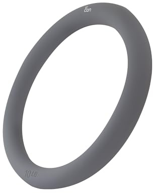 U can Aros con Peso de Silicona para Ejercicio | Anillos de Resistencia para Yoga, Pilates y Fitness | Tonifica Brazos, Piernas y Abdomen | Accesorios Compactos para Casa o Gimnasio (Gris, 10 LB)