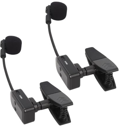 Saxofons Trådlöst Mikrofonsystem, 2,4 G Clip-on-instrumentmikrofon, Superlångt Räckvidd, Enkelriktad Kondensor, HIFI-ljudkvalitet, Flera Användningsuppsättningar Samtidigt, Lätt