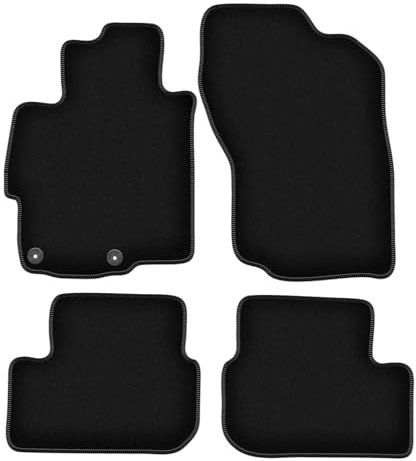 Wielganizator Velours Fußmatten passend für Mitsubishi Lancer VIII CY (2007-2016) | Qualität: Basic - Genaue Passform, rutschfeste Untregrund 4-teilig - Schwarz