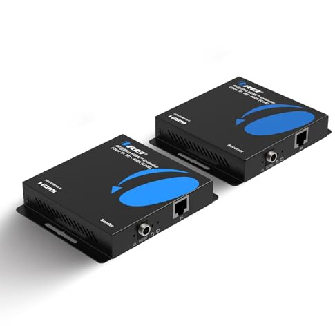 OREI 4K HDMI Extender Over IP CAT6-4K@30Hz One to Many Upto 400 Feet, Loop Out - Send to Multiple Location Over 1G Switch (HDS-EXM400-K)
