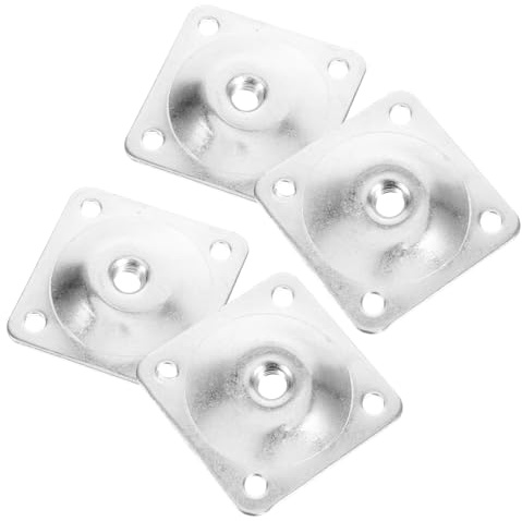 HOMSFOU Tischbein-Montageplatten, Möbelbeinverbinder für Sofa, Stuhl, Tisch, modernes Design für sichere Befestigung, DIY-Projekte und Reparaturen, 4 Stück