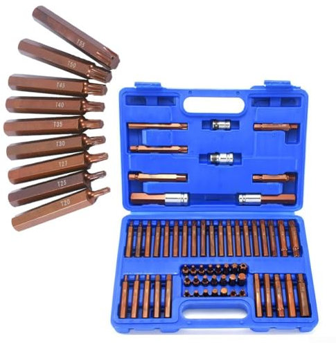 Lot de 48 embouts de tournevis Torx 10 mm avec tige hexagonale à dégagement rapide pour une fixation facile et une réparation électronique M5-M14 12 points