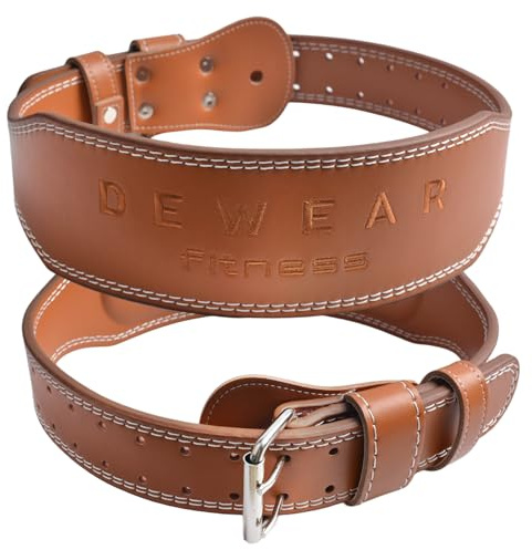 Gewichthebergürtel aus echtem Leder, 10,2 cm und 15,2 cm, gepolsterte Lendenwirbelstütze, 10 verstellbare Löcher, ideal für Kreuzheben, Powerlifting, Bodybuilding und Kniebeugen
