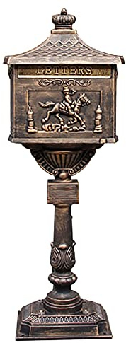 Buzón de Aluminio para Exteriores, Independiente, para Casas adosadas, Estilo Vintage, de Gran Capacidad, para periódicos y Cartas, Ideal para el hogar, la Oficina Rural.