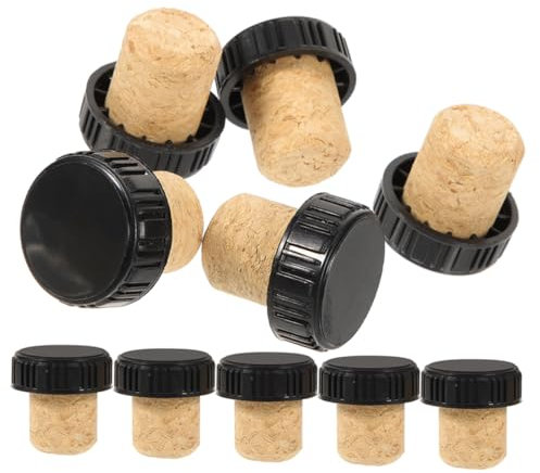 Warmhm Lot de 24 Bouchons De Vin en Liège Naturel 30 Mm Rainures Verticales, Bouchons De Bouteilles Rechargeables, Adaptés Aux Vins Rouges pour Usage Domestique Et Restauration