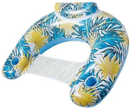 Luftmatratze Pool – Confortable Aufblasbarer Sessel Pour La Piscine | Relaxante Schwimmende Hängematte | Polyvalente Wasserhängematte Spielzeuge Luftmatratze Pour Été Et Loisirs