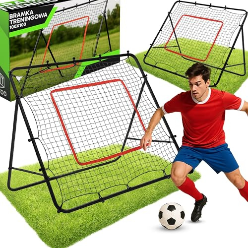 Retoo Fußball Rebounder Netz – Verstellbares Trainingsnetz für Kinder & Erwachsene – Robustes Rückprallnetz mit verstellbarem Winkel – Ideal für Schuss-, Pass- & Techniktraining Outdoor