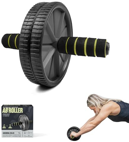 Phoenix Fitness Ab Roller Wheel – Dual Wheel Abdominal Roller for Core Strength & Ab Workout – Home Gym Exercise Equipment for Men & Women – Black, Orange or Pink