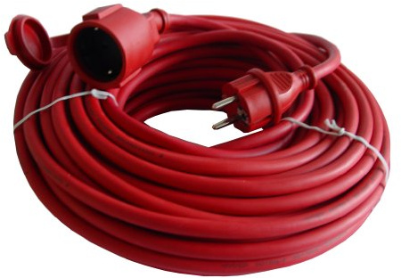 Unitec 44548 Rallonge en caoutchouc H07RN-F 3G 1,5 mm² 25 m Rouge