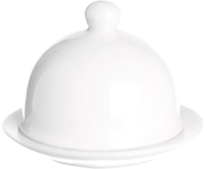 Excèlsa Butterabdeckung und -Schale, 7,6 cm, Weiß