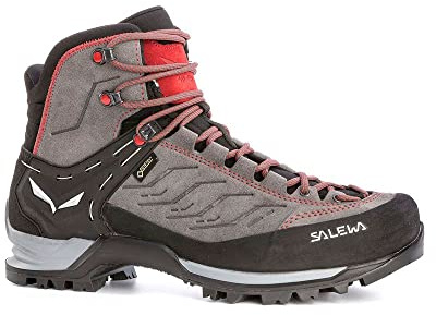 Salewa MS Mountain Trainer Mid Gore-TEX trekking- och vandringskängor, Charcoal/Papavero, 42.5 EU