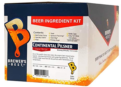 Brewer's Best - BIK-1008 Continental Pilsner Homebrew Beer Ingredient Kit Yellow