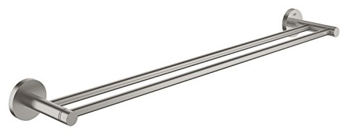 Grohe Essentials Doppel-Badetuchhalter, supersteel, 1 Stück, 40802DC1