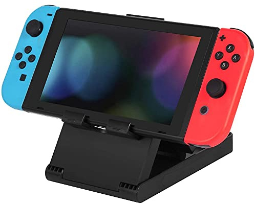 MMOBIEL Kompakter Konsolenständer Playstand Kompatibel mit Nintendo Switch Faltbarer Ständer mit Gummigriff in 3 verschiedenen Winkeln