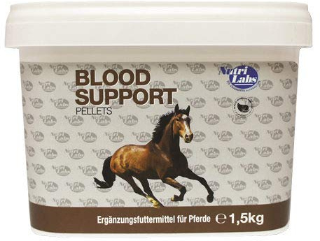 NutriLabs Blood Support Pellets für Pferde 1,5 kg - Blutzusatz - Eisen - Nahrungsergänzung Eisenpräperat - Vitalstoffe Blut