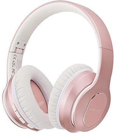 PowerLocus Active Noise Cancelling Headphones Over Ear, Wireless Headphones with Microphone, Hi-Fi Stereo, Soft Memory Foam Ear Cups, 35H Playtime and Fast Charging for Phones, Home Office, TV, Kids