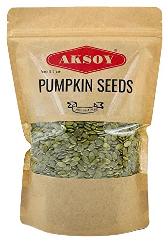 Aksoy Pumpkin Seeds 650Gr | Premium Quality, GMO-Free & Vegan – High in Protein & Fiber, Perfect for Snacking, Baking, Salads, Healthy Recipes & More Ideas