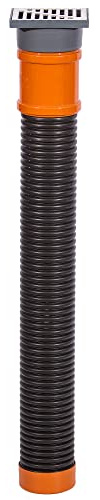 SPEEDPLANT Sickerschacht Ø 110 mm Länge- 1m, Abflussgitter- 15 x 15 cm in 3 Farben schwarz, grau, inox Drainage Abfluß Regenwasser Gully Schacht