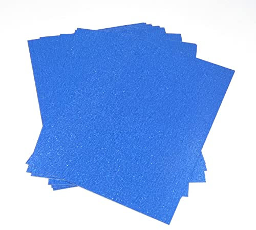 Sixstore 10 Blatt Glitzer-Kartonpapier, A4, Premium-Kartonpapier für Scrapbooking, DIY-Projekte, Party-Dekoration, Box-Verpackung, 250 g/m², Blau