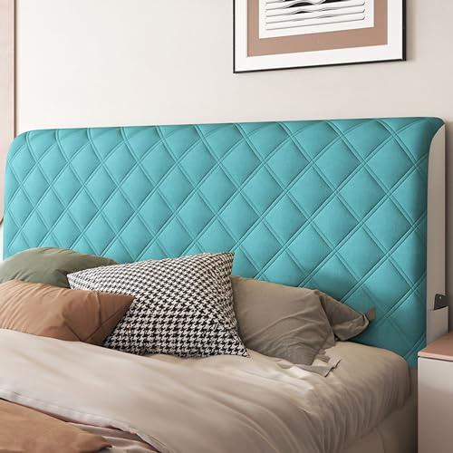 Kopfteilbezug Bett Kopfteil Bezug/Überzug,Weicher Strecken Samtstoff,gepolsterte Bettkopfteil Hussen Dehnbar Waschbar All-Inclusive Staubdichte Schutzhülle ( Color : Green , Size : 190cm(75inch) )