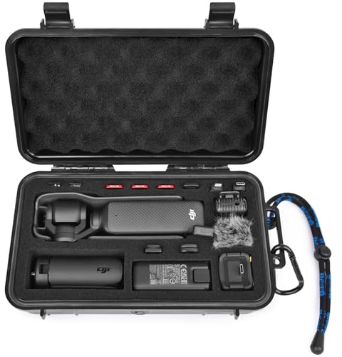 LEKUFEE Custodia Rigida Impermeabile per DJI Osmo Pocket 4, DJI Pocket 3,Combo Standard, Combo Creator, Combo Essential e Accessori (Solo borsa)