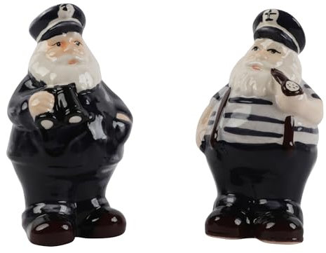 Servette Home Captain Salt & Pepper Set Novelty Nautical Kitchen Décor