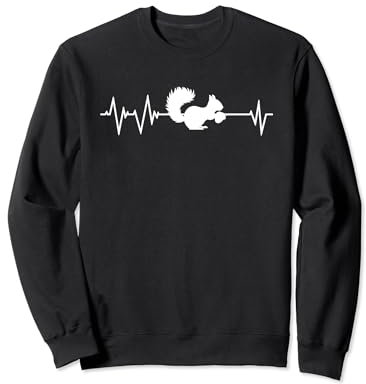 Grande Squirrel Heartbeat Apparel Schiaccianoci Scoiattoli Noci Felpa