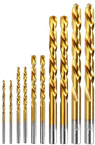 10pcs HSS Left Hand Twist Drills Bits Straight Shank Left Way 2/2.7/4/6/7.5mm For Electric Drilling Reversal Power Tool Part