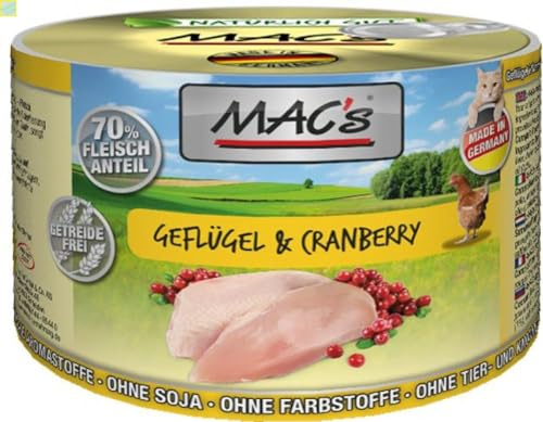 MACs Cat Geflügel & Cranberry 200g Größe 6 x 200g
