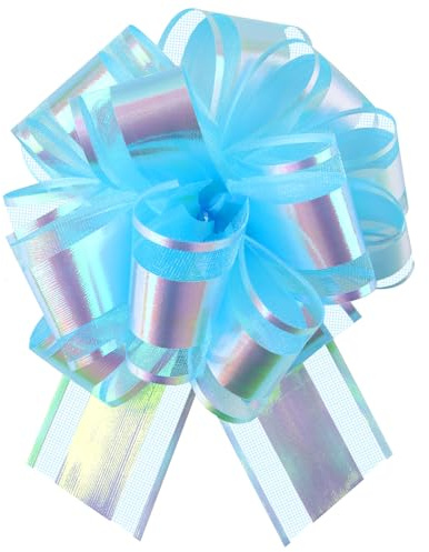 yisight 10pz Fiocchi Regalo Grandi, Fiocchi per Auto Matrimonio, 15 cm, Fiocco Natalizio con Nastro Regalo, per Matrimoni, Compleanni, Confezioni Regalo, Sacchetti di Zucchero(Blu)