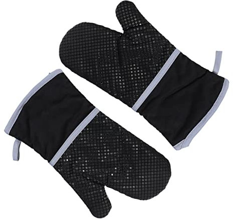 Amosfun EIN Paar Grill-schutzhandschuhe Mit Silikon Hochtemperatur-isolierhandschuhe Ofenhandschuhe Zum Backen Kochen Grillen