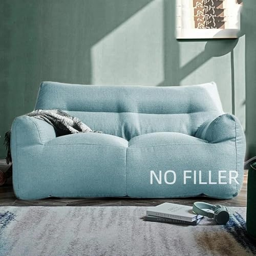 SXBCyan Housse de Chaise Sac (Sans Remplissage) Chaise Sac en Coton 2 Places Couverture Pouf Imperméable Canapé Chaise Lounge Canapé Lit Meubles(Dust Green)