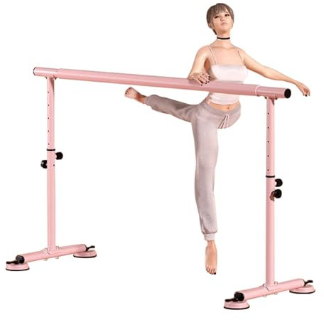 KPHYMOD Ballettstange Verstellbare Ballettstange Für Erwachsene Zu Hause, Einfach Zu Montierende Heim-Gymnastikausrüstung, Freistehende Ballettstange, Tragbare Tanzstange(8.2 ft)