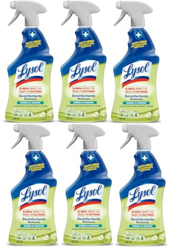 Lysol Spray Desinfectante Multiusos, 6 x 750ml (4,5L)