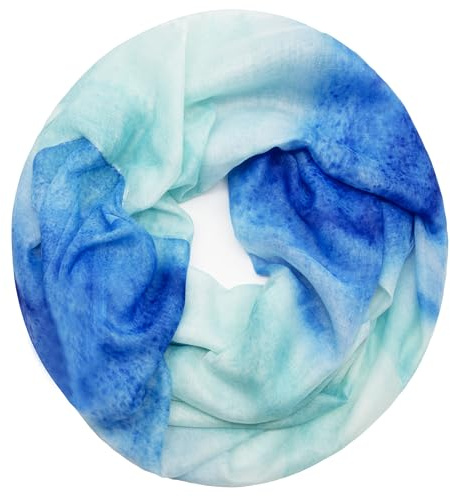 Gloop Damen Schal Muster, Farbigen Streifen Weiche Tuch Viele Farben | Damen Schal Schlauchschal Loop Schal Leichter Halstuch Tuch weich und angenehm auf der Haut