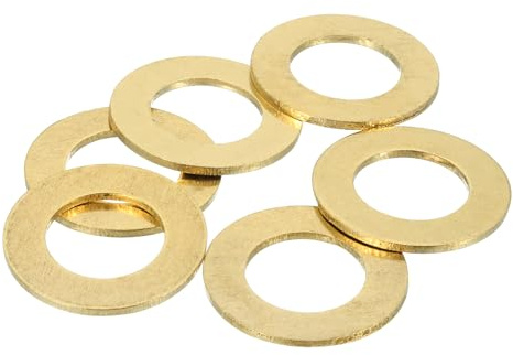 sourcing map Arandela plana de latón, 1 1/2 pulgadas de diámetro exterior x 7/8 pulgadas de diámetro interior x 2 mm de diámetro interior arandelas para guardabarros, arandelas M22 para tornillos