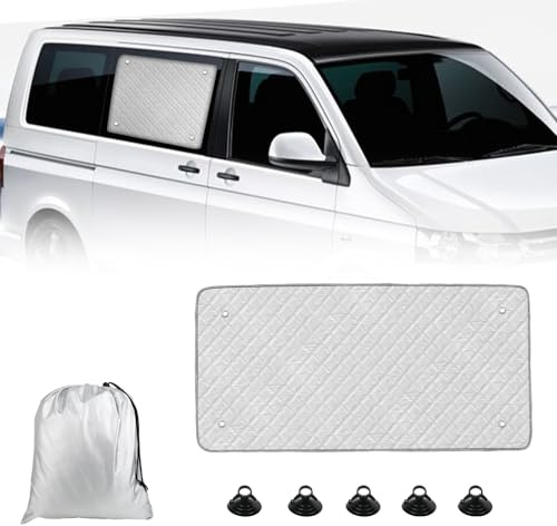 Auto Sonnenblende für die Seitenscheibe, Kompatibel mit VW T5 T6 2003–2024, Sonnenschutz für Schiebetürfenster, Interne Sonnenschutz Windschutzscheiben Matte