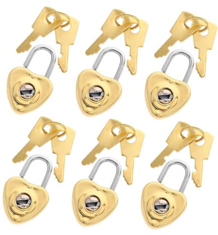 GETAJGHSD 6juegos Mini Candados Decorativos De Para Equipaje y De Candados De Forma