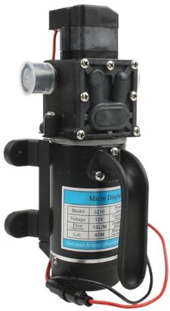 RXKPWRFX 120W Microelectric Diaphragm Water Pump with Automatic Switch, High Pressure Water Pump for Car Wash, 0.8-1.3MPa, 10L/min (12V)
